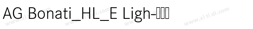 AG Bonati_HL_E Ligh字体转换